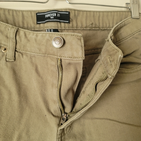 𝅺FOREVER 21 Distressed Straight Jeans for Men in Brown Size 34 - Picture 5 of 9